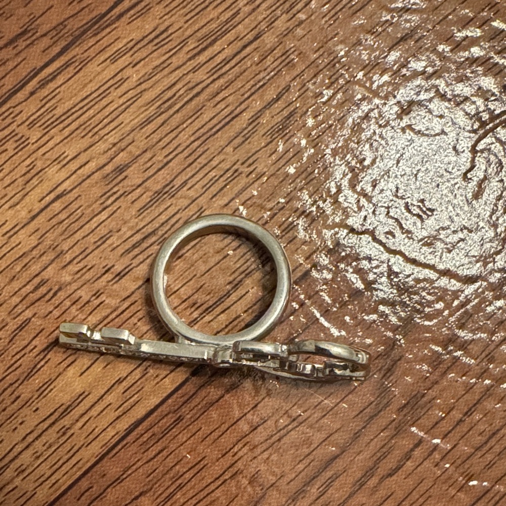 Guess Silver Heart Key Ring - Picture 2 of 5
